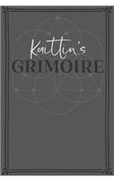Kaitlin's Grimoire: Personalized Grimoire / Book of Shadows (6 x 9 inch) with 110 pages inside, half journal pages and half spell pages.