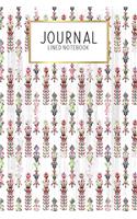 Journal Lined Notebook: Red Floral Glam Autumn Fall - Blank Lined Journal - Gratitude Journal - 6" x 9" 100 Pg -Motivational Quotes - Self-Care - Diary - Gift