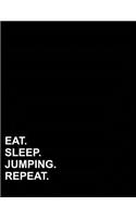 Eat Sleep Jumping Repeat: Six Column Ledger Account Book, Accounting Ledger, Personal Bookkeeping Ledger, 8.5" x 11", 100 pages