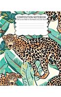 College Ruled Composition Notebook: Leopard Cute Composition Notebook College Rule 7.5 X 9.25 100 Pages