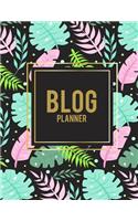 Blog Planner: Night Pink Floral, 2019 Weekly Monthly Planner, Daily Blogger Posts for 12 Months, Calendar Social Media Marketing, Large Size 8.5" X 11" Bogging Ma