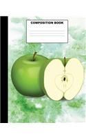 Apple Composition Book: Apple Composition Notebook. 132 Pages Wide Ruled 7.5x9.25. Apple Notebook