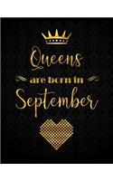 Queens Are Born in September: Lined Journal with Inspirational Quotes