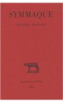 Symmaque, Discours - Rapports