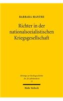 Richter in der nationalsozialistischen Kriegsgesellschaft