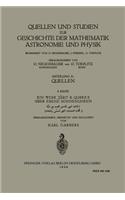 Ein Werk Ṯābit B. Qurra’s über Ebene Sonnenuhren: (Quellen und Studien zur Geschichte der Mathematik Astronomie und Physik)