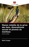 Masse violette de la grive des bois, dimorphisme sexuel et plumes du manteau