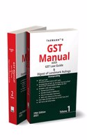 Taxmann's GST Manual with GST Law Guide & Digest of Landmark Rulings (Set of 2 Vols.) â€“ Amended, updated & annotated text of CGST, IGST, UTGST Act & Rules with Forms, Notifications, etc.