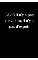 Là où il n'y a pas de vision, il n'y a pas d'espoir: Carnet de notes ligné original de 119 pages- Une belle idée de cadeau pour vos amis