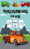 Trucks Coloring Books For Boys: Cars, Trucks, Planes, And Vehicles Childrens Activity Books For Boys Aged 6-12