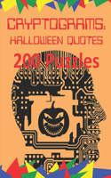 Cryptograms: Halloween Quotes: 200 Puzzles of Cryptoquotes Halloween Theme(Cryptoware Cryptograms)