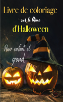 Livre de coloriage sur le thème d'Halloween pour enfant et grand