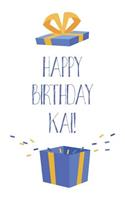 Happy Birthday Kai: Cool Personalized First Name Kai Birthday Card Journal / Notebook / Diary / Greetings / Appreciation Gift for Boys (6 x 9 - 110 Blank Lined Pages)