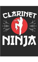 Clarinet Ninja: Clarinet Notebook, Band Composition Book to write in, Back To School Gift, 150 pages, college ruled