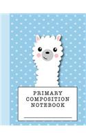 Primary Composition Notebook: A Cute Llama Notebook for Primary Education