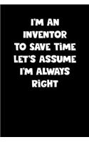 Inventor Notebook - Inventor Diary - Inventor Journal - Funny Gift for Inventor