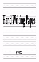 Hand Writing Paper: 150 Pages 8.5" X 11"