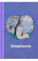 Stephanie: Personalisiertes Notizbuch - Fuchs Mit Herz - Softcover - 120 Seiten - Leer / Blanko / Nummeriert - Notebook - Tagebuch - Diary - Scrapbook - Gesche