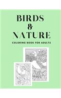 Birds & Nature Coloring Book for Adults