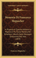 Memoria Di Francesco Meguscher