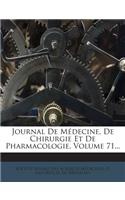 Journal de Medecine, de Chirurgie Et de Pharmacologie, Volume 71...