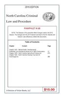 North Carolina Criminal Law and Procedure-Pamphlet 68