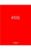 Notebook for Cornell Notes, 120 Numbered Pages, #SOUL, Red Cover: For Taking Cornell Notes, Personal Index, 8.5"x11", Hashtag Series, Genius Edition