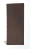 CSB Large Print Ultrathin Reference Bible, Brown Genuine Leather, Black Letter ED Indexed