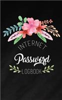 Password Book: Internet Password Logbook: Premium Matte Password Journal To Keep Track of Logins, Usernames and Passwords - Beautiful Floral Watercolor Notebook & 
