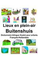 Français-Hollandais Lieux en plein-air/Buitenshuis Dictionnaire bilingue illustré pour enfants