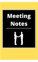 Meeting Notes: Business Notebook for Meetings and Organizer - Taking Minutes Record Log Book Action Items & Notes - Secretary Logbook Journal