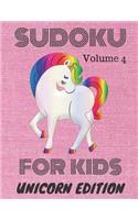 Sudoku: For kids. Unicorn edition. Volume 4
