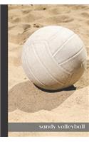 sandy volleyball: small lined Volleyball Notebook / Travel Journal to write in (6'' x 9'') 120 pages