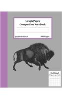 Graph Composition Notebook 5 Squares per inch 5x5 Quad Ruled 5 to 1 100 Sheets: Cute Funny Buffalo Gift Notepad / Grid Squared Paper Back To School Gift Notebook For Math Teens Science Adults Students Programmers note taking and