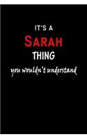 It's A Sarah Thing You Wouldn't Understand