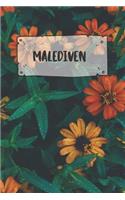 Malediven: Liniertes Reisetagebuch Notizbuch oder Reise Notizheft liniert - Reisen Journal für Männer und Frauen mit Linien