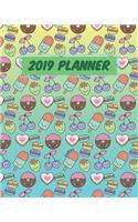 Kawaii 2019 Planner: January to December Agenda Monthly Calendar