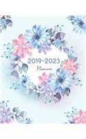 2019-2023 Planner: Watercolor Floral Cover, Monthly Schedule Organizer, 60 Months Calendar Planner Agenda with Holidays 8 X 10