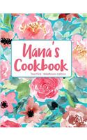 Nana's Cookbook Teal Pink Wildflower Edition