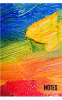 Notes: Rainbow Watercolor Lined Journal Notebook for Taking Notes, Art Class, Painting, Drawing, Paint