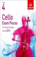 Cello Exam Pieces 2016 CD, ABRSM Grade 4: The complete syllabus starting 2016(ABRSM Exam Pieces)