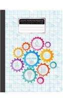 Graph Paper Notebook 1/2 Inch Gray Squares Size 8.5x11 Inches 120 Pages