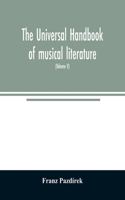 Universal handbook of musical literature. Practical and complete guide to all musical publications (Volume V)