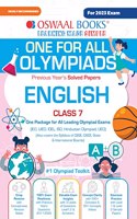 Oswaal One For All Olympiad Previous Years' Solved Papers, Class-7 English Hardcover Book (For 2023 Exam)