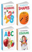 My Cute Board Book ABC, Colours, Shapes and Numbers : Picture board book for toddlers, Pocket books for children, Preschool Cute board Books for kids | Pack of 4 Books for kids