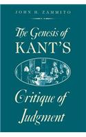 The Genesis of Kant's Critique of Judgment