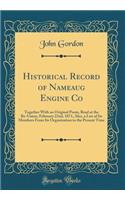 Historical Record of Nameaug Engine Co