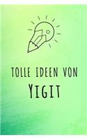 Tolle Ideen von Yigit: Unliniertes Notizbuch mit Rahmen für deinen Vornamen