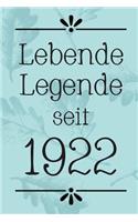 Lebende Legende 1922: DIN A5 - 120 Punkteraster Seiten - Kalender - Notizbuch - Notizblock - Block - Terminkalender - Abschied - Abschiedsgeschenk - Ruhestand - Arbeitsko