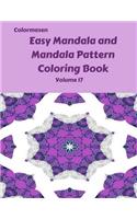 Easy Mandala and Mandala Pattern Coloring Book Volume 17
